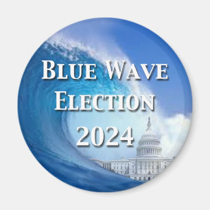 Blue Wave Election 2024 Magnet