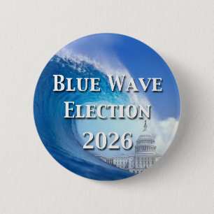 Blue Wave Election 2026 6 Cm Round Badge