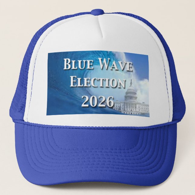 Blue Wave Election 2026 Trucker Hat (Front)