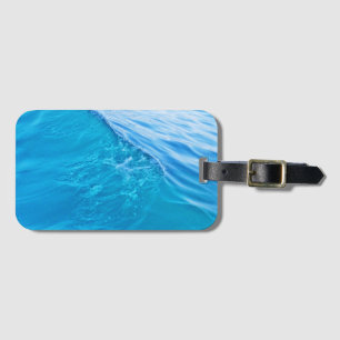 Blue wave gel mouse pad luggage tag