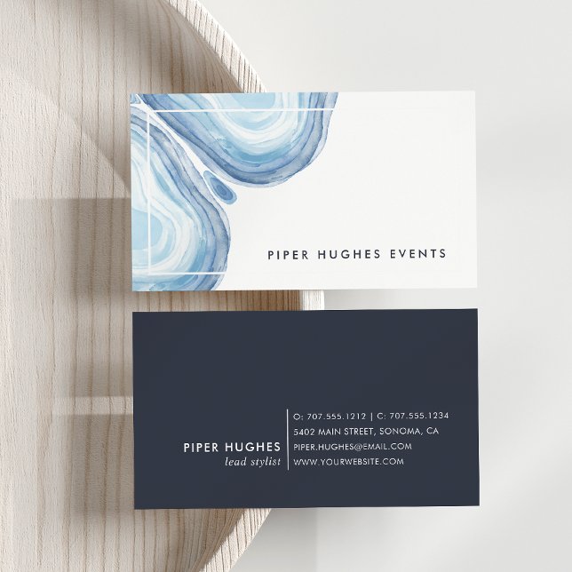 Blue Wave Geode Business Card (Creator Uploaded)