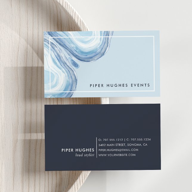 Blue Wave Geode Business Card (Creator Uploaded)