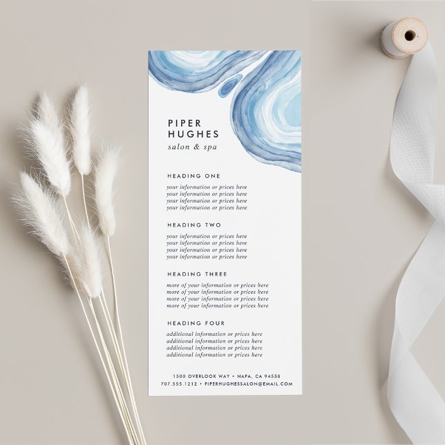 Blue Wave Geode | Services or Price List Rack Card (Creator Uploaded)