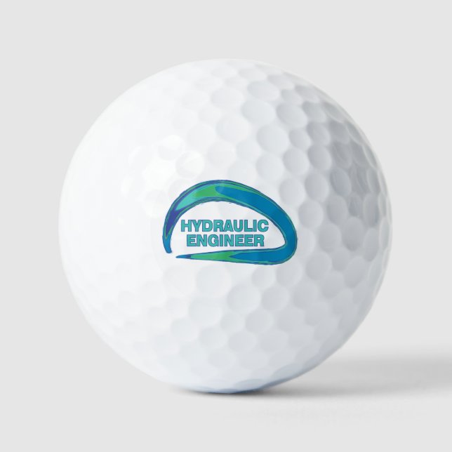 Blue Wave Hydraulic Engineer Mug Golf Balls (Front)