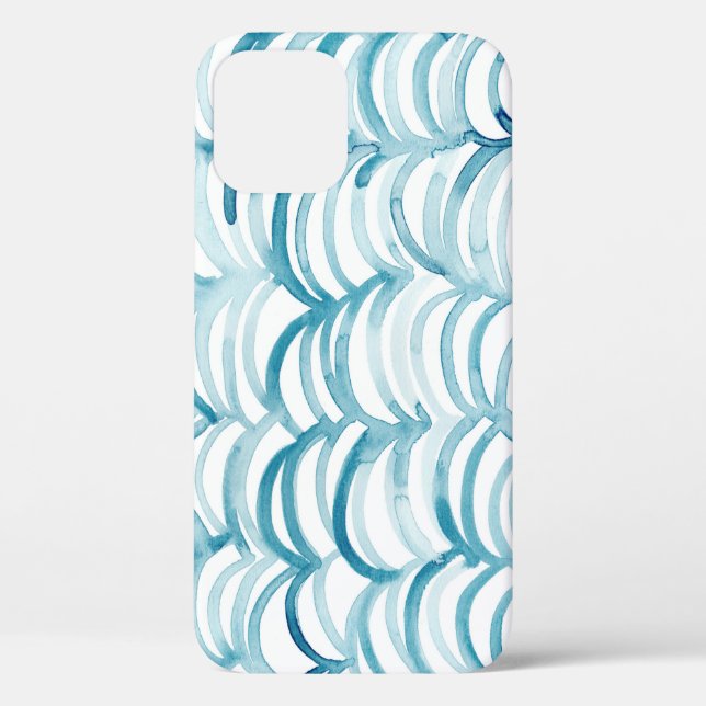 Blue Wave Japanese Style PatternIllustration Case-Mate iPhone Case (Back)