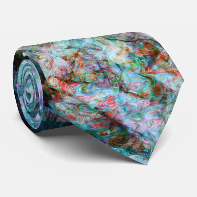 Blue Wave Lightning Tie (Rolled)