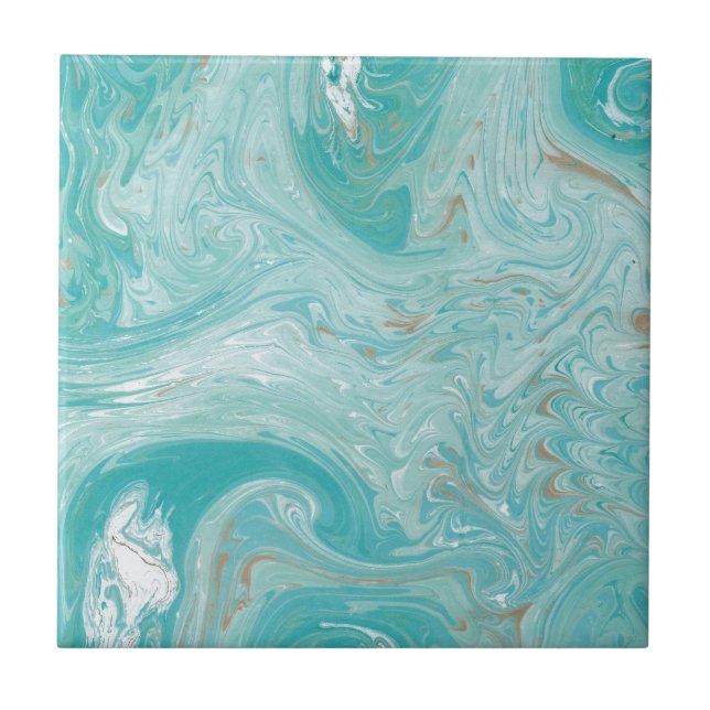 Blue Wave Marble Tile (Front)