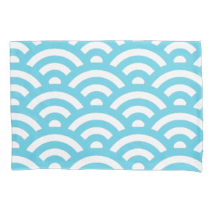 Blue Wave Pattern Pillowcase