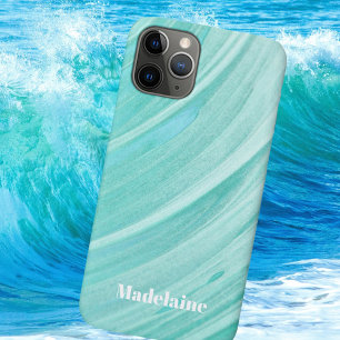 Blue Wave Personal Monogram  Case-Mate iPhone Case