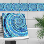 Blue Wave Spiral Mosaic  Tile<br><div class="desc">Blue Wave Spiral Mosaic</div>
