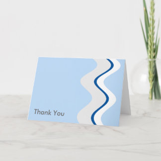 Blue Wave Thank You Card
