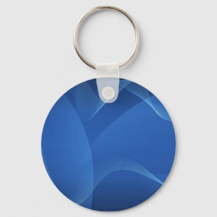Blue Waves Abstract Key Chain