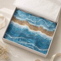Blue Waves and Sand Resin look