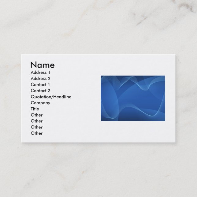 Blue Waves Business Card (Front)