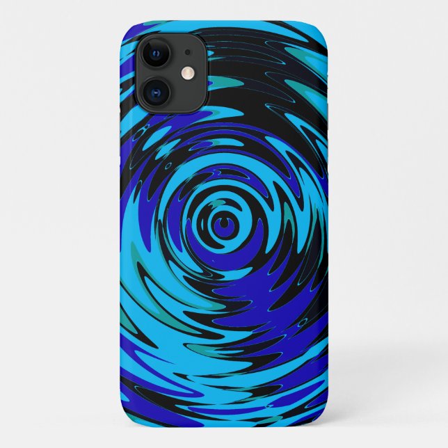 Blue Waves Cell Phone Case Swirled Cell Cases (Back)