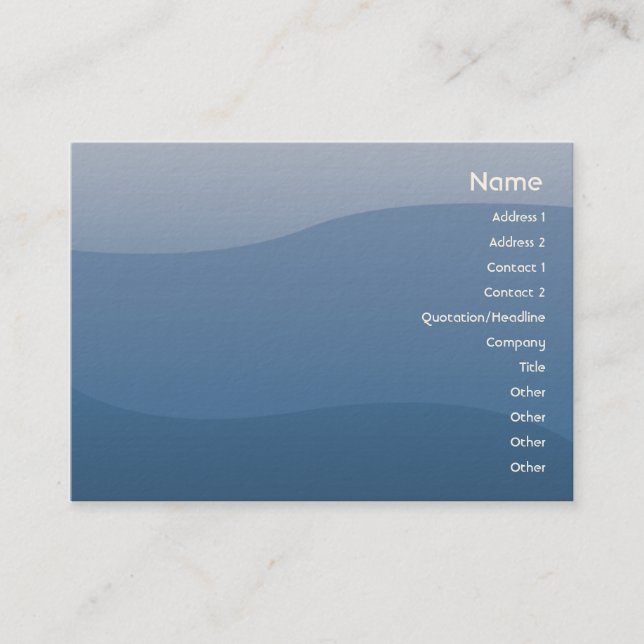 Blue Waves - Chubby Business Card (Front)