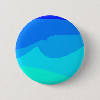 Blue Waves Design pin/ 6 Cm Round Badge