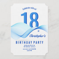 Blue Waves Invitation