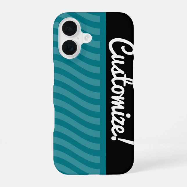 Blue Waves iPhone 16 Case (Back)