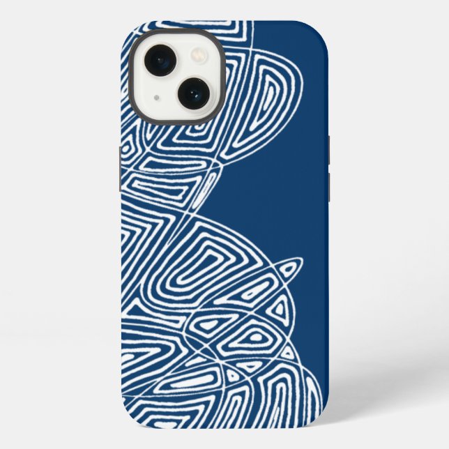 Blue Waves iPhone Case (Back)