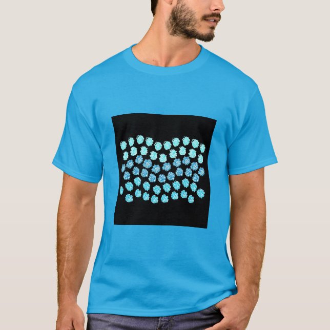 Blue Waves Men's Basic Dark T-Shirt (Front)