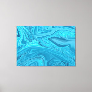 Blue Waves Painting Best abstract painting Canvas Print