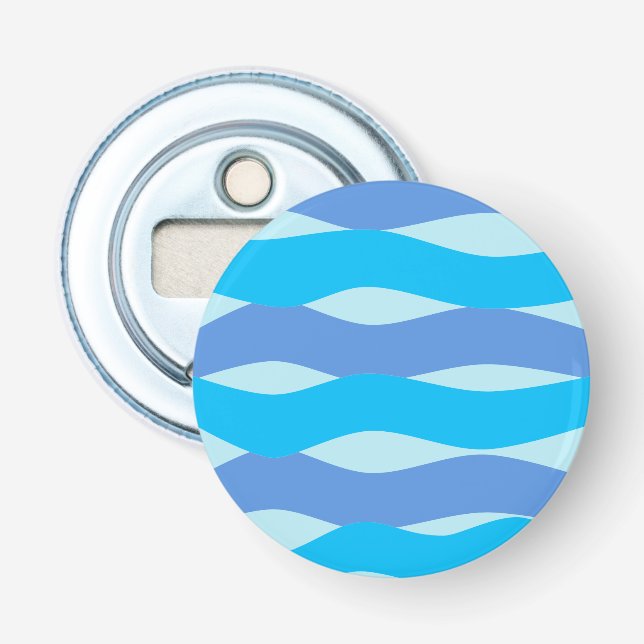 Blue Waves Pattern Bottle Opener (Front)