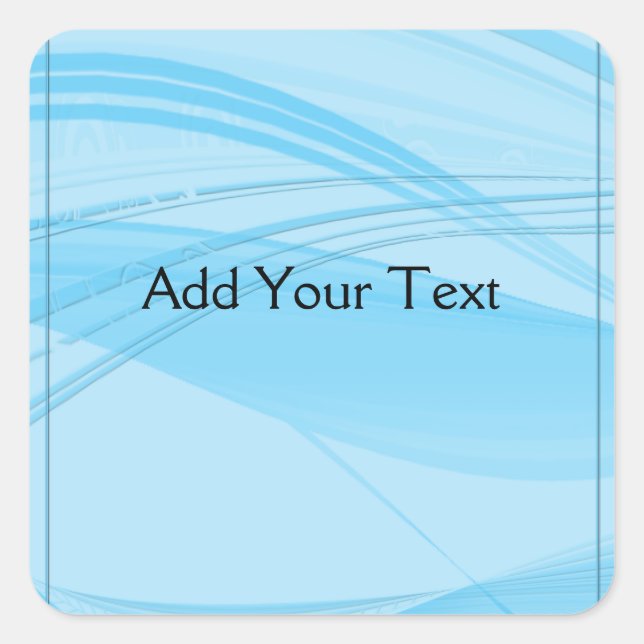 Blue Waves Square Sticker (Front)