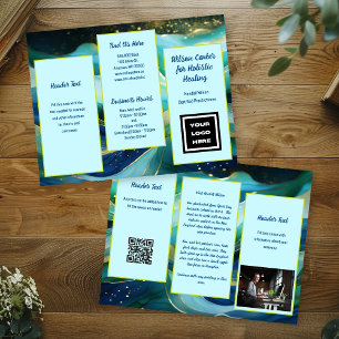 Blue Waves Tri-fold Business Flyer Brochure