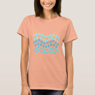 Blue Waves Women's Boxy Crop Top T-Shirt