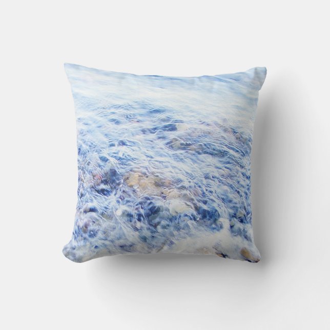 Blue waving water cushion (Front)