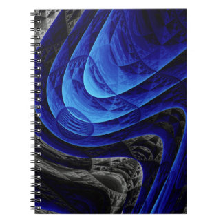 Blue wavy abstract, digital art background. notebook