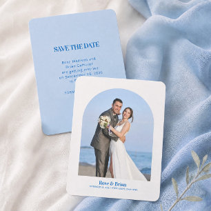 Blue Wavy Cabana Wedding Save The Day Date