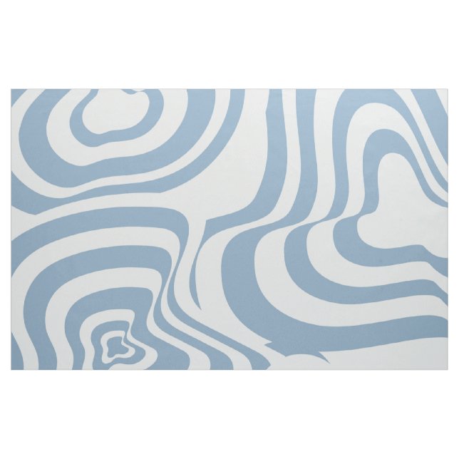Blue Wavy Stripes Retro Y2K Marble Pattern Fabric (Yard)