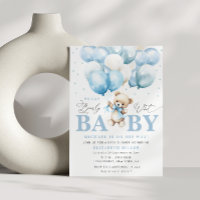 Blue we can bearly wait baby shower