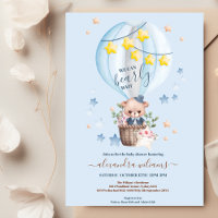 Blue We Can Bearly Wait Boy Baby Shower