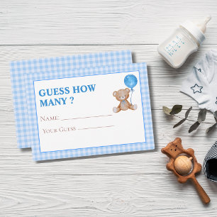 Blue we can bearly wait Guess How Many Game Card