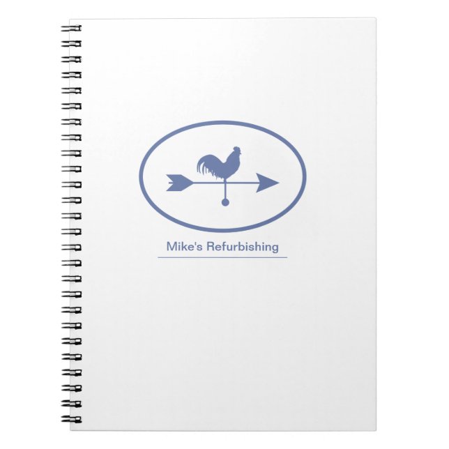 Blue Weathervane Spiral Notebook (Front)