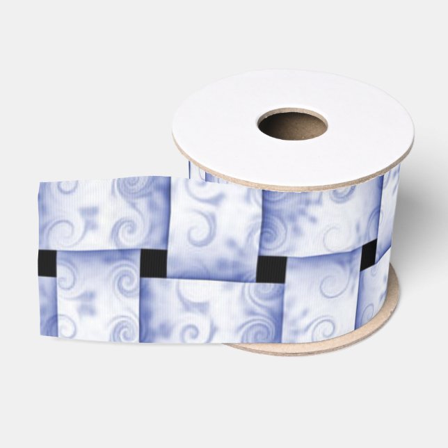 Blue weave grosgrain ribbon (Spool)