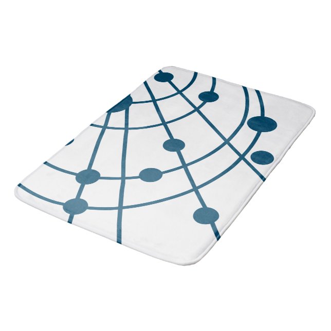 Blue Web Bath Mat (Angled)