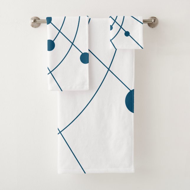 Blue Web Bath Towel Set (Insitu)