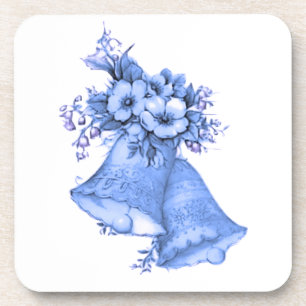 Blue Wedding Bells Coaster