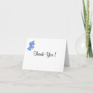 Blue Wedding Bells Thank You Card