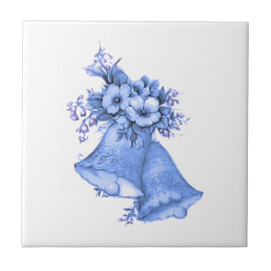 Blue Wedding Bells Tile