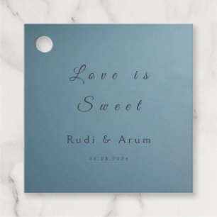 Blue Wedding Favour Tag
