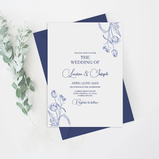 Blue Wedding invitation (Creator Uploaded)