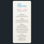 Blue Wedding Menu Cards<br><div class="desc">Custom wedding menus part of Mason Jar Wedding Collection.</div>