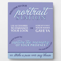Blue Wedding Photo Booth Sign