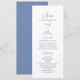 Blue Wedding Programme