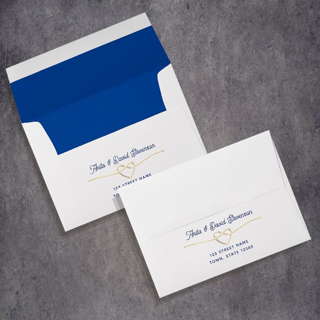 Blue Wedding Return Address Envelope (Creator Uploaded)
